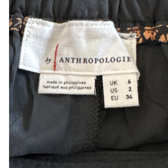 Anthropologie Pleated Long Length High‎ Rise Dress Black Shorts Size 2 - Picture 8 of 9